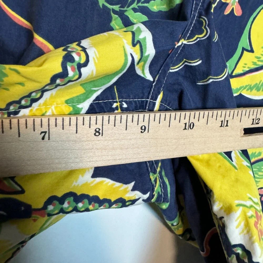 Polo Ralph Lauren Swim Trunks Mens Small Navy Hawaiian Beach Shorts Tropical 9